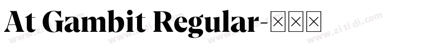 At Gambit Regular字体转换